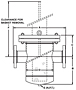 Dimensional Drawing for Model 90 Simplex Strainers (Bolted Cover)
