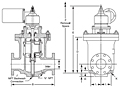 Dimensional Drawing for Automatic Strainers (Sizes 2" Thru 8")